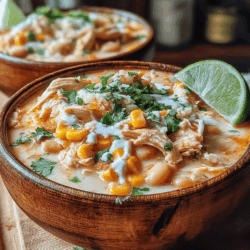 Crockpot White Chicken Chili for Chilly Evenings