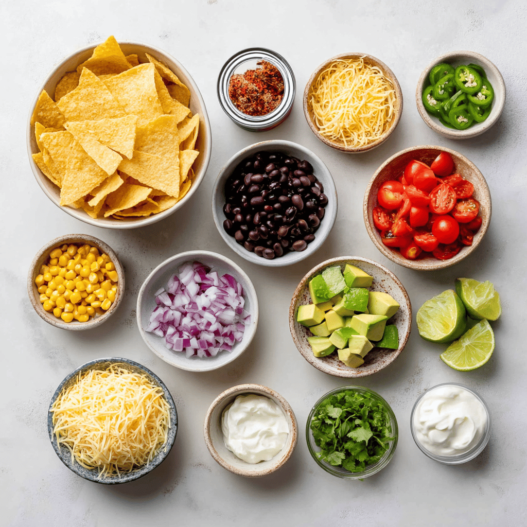 Ingredients for Game Day Sheet Pan Nachos with a Twist