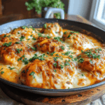 Welcome to the quick and flavorful world of the Minute Cheesy Garlic Butter Chicken Skillet! If you're a busy home cook who craves delicious meals without spending hours in the kitchen, this recipe is for you. Imagine succulent chicken breasts bathed in a rich, garlicky butter sauce, all topped off with a gooey layer of melted cheese. It’s a one-pan wonder that is not only incredibly easy to whip up but also bursting with flavor.