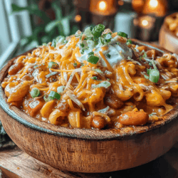 Nothing beats a warm, hearty meal after a long day, and if you’re looking for a dish that wraps you in cozy flavors, look no further than this One-Pan Cheesy Comfort Chili Mac. This delightful fusion of classic chili and macaroni and cheese creates a comforting bowl of goodness that’s perfect for any occasion—be it a family dinner, a game day gathering, or simply a lazy weeknight meal.