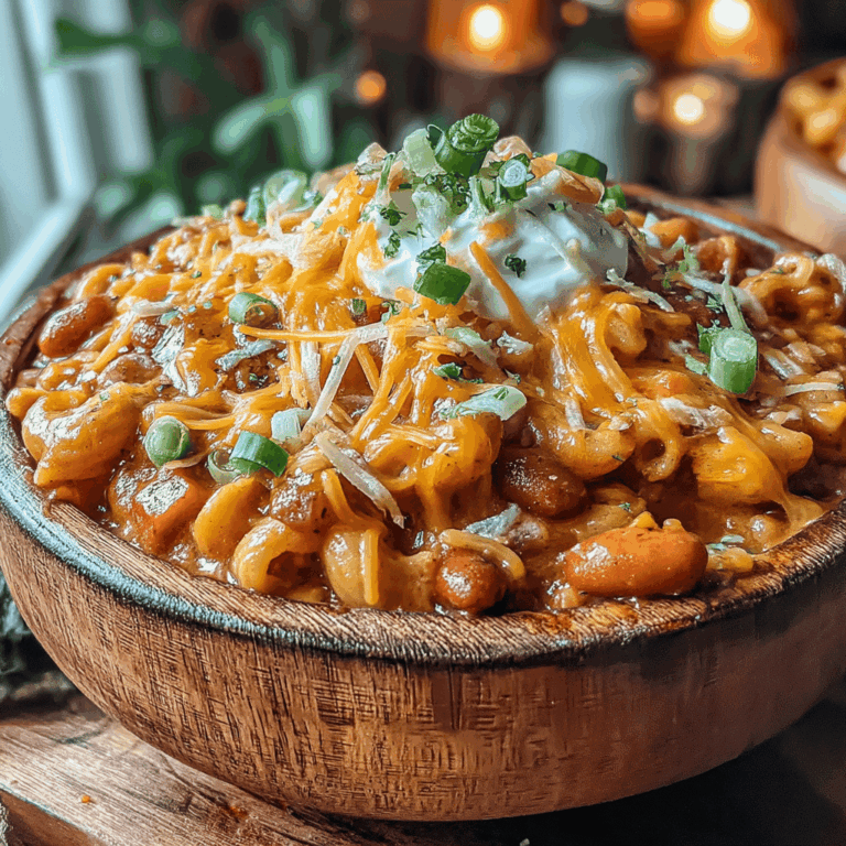 Nothing beats a warm, hearty meal after a long day, and if you’re looking for a dish that wraps you in cozy flavors, look no further than this One-Pan Cheesy Comfort Chili Mac. This delightful fusion of classic chili and macaroni and cheese creates a comforting bowl of goodness that’s perfect for any occasion—be it a family dinner, a game day gathering, or simply a lazy weeknight meal.