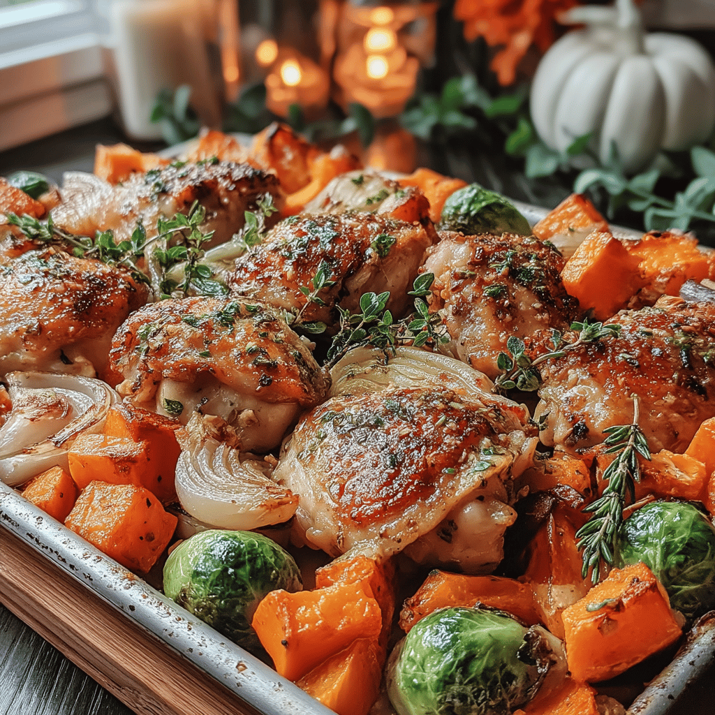 As the leaves begin to change and the days grow shorter, there's nothing more comforting than a hearty, flavorful meal that captures the essence of autumn. This Sheet Pan Garlic Butter Chicken & Autumn Veggies dish is the perfect blend of simplicity and seasonal goodness. With tender, juicy chicken coated in a rich garlic butter sauce and a colorful array of vibrant autumn vegetables, this recipe not only celebrates the best of the season but also makes cleanup a breeze.